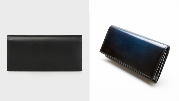 ※左：一般的な色の財布 右：yuhakuの財布