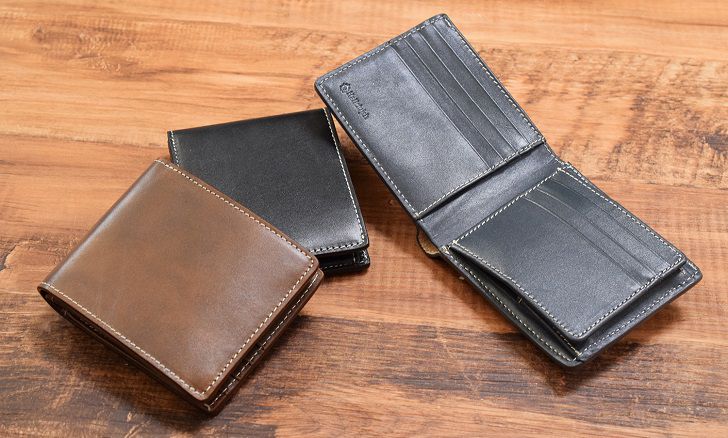 カウレザー二つ折り財布