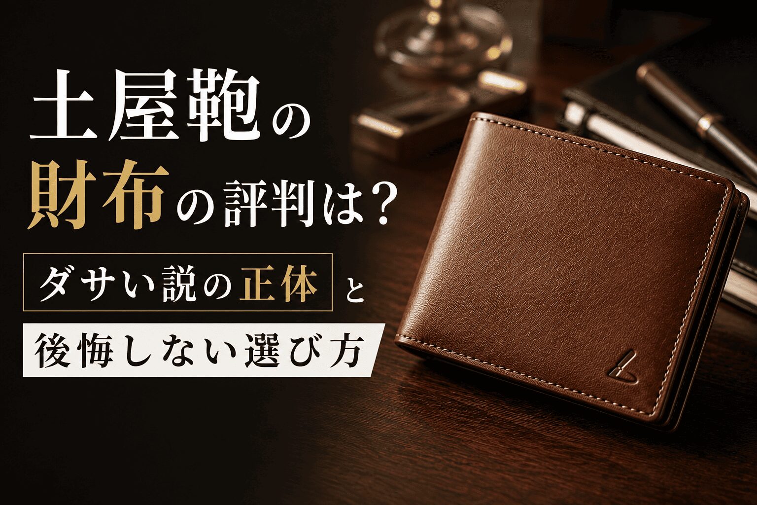 土屋鞄の財布の評判は？ダサい説の正体と後悔しない選び方